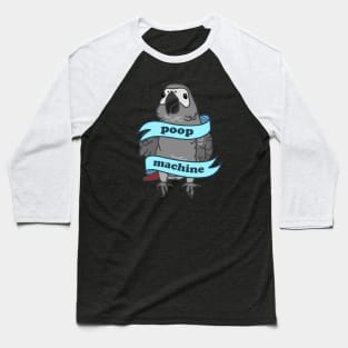 African grey parrot  Poop Machine Baseball T-Shirt